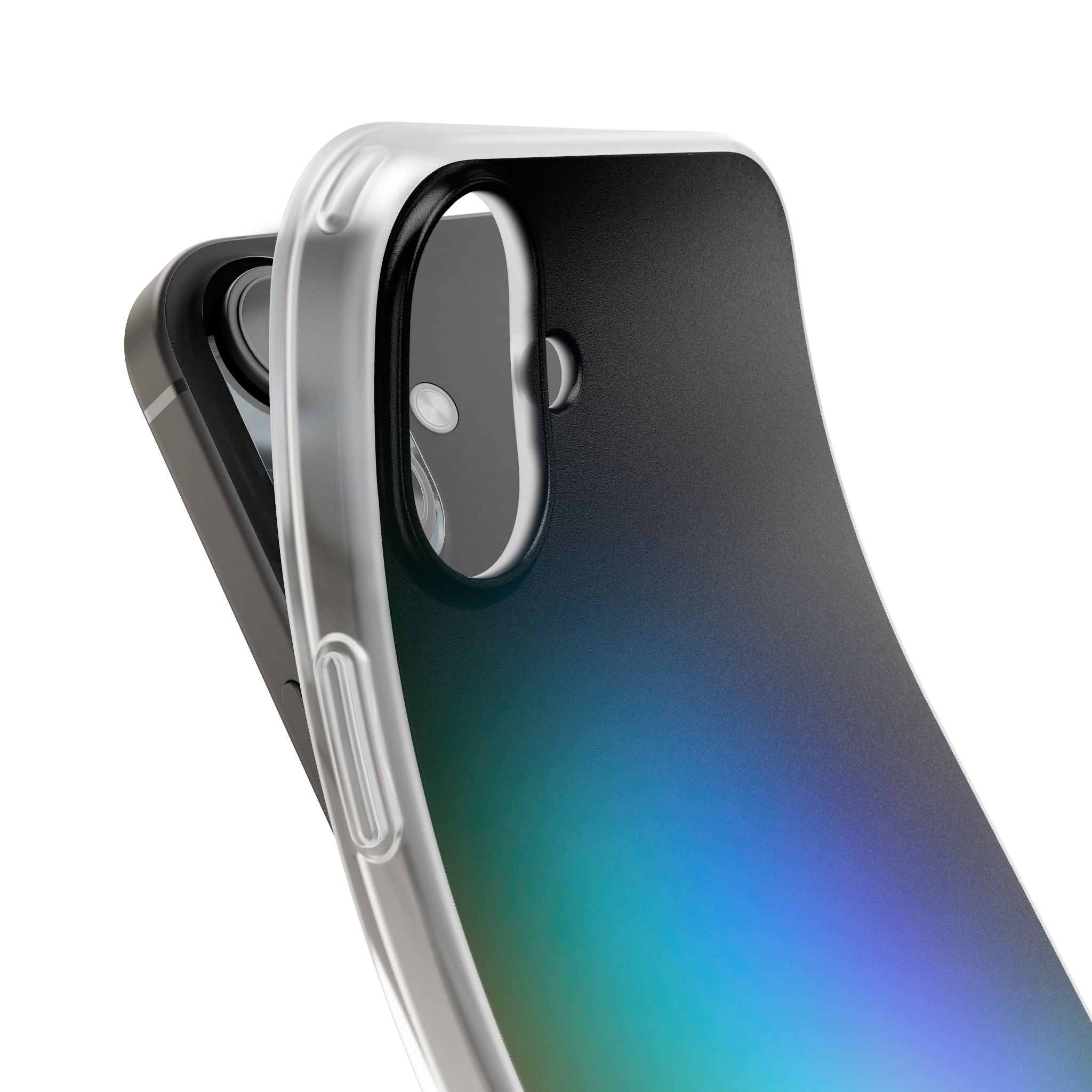 Black Lite Phone Case for iPhone - Electric Prism Grain