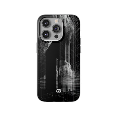 Black Lite Phone Case for iPhone - Ghost Urban Wireframe