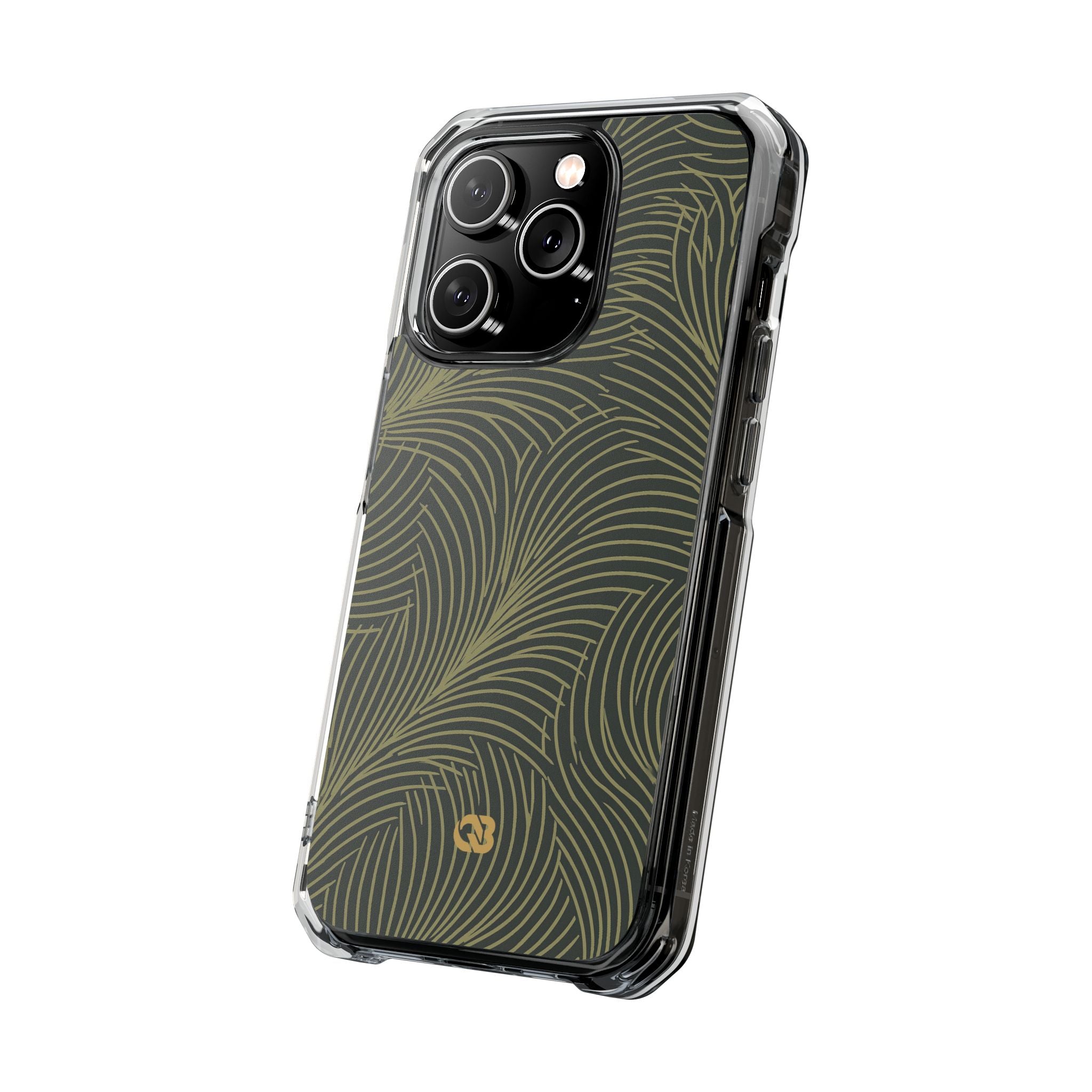 Green Impact MagSafe Phone Case for iPhone - Dark Olive Plume