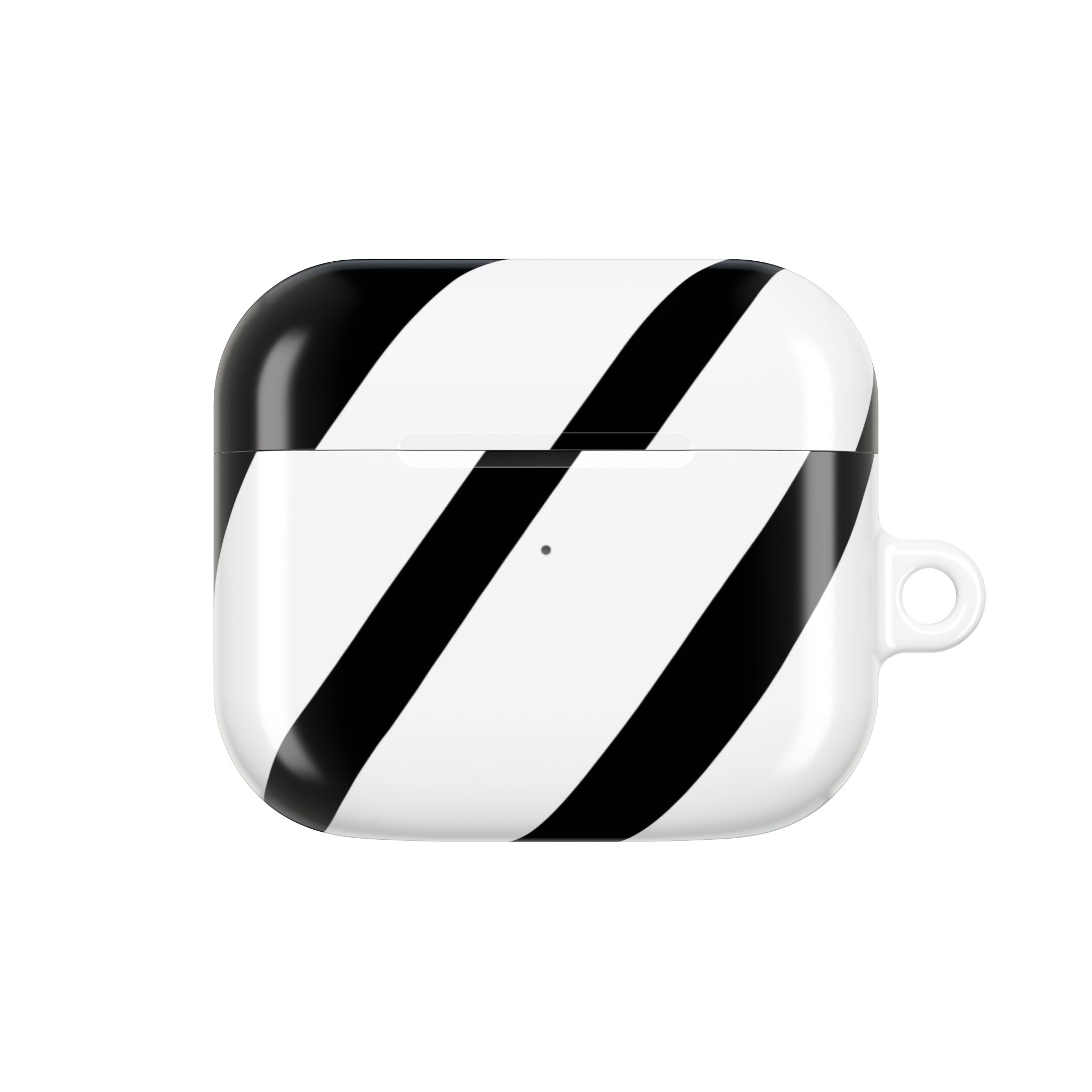 Diagonal Stripes BlackWhite - AirPods Case