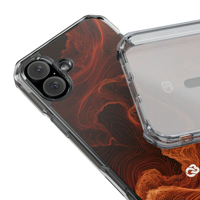 Amber Filament · Clear Impact Magnetic Phone Case for iPhone · Orange