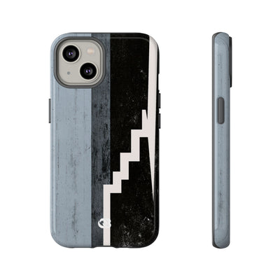 Grey Tough Phone Case for iPhone - Industrial Concrete Void