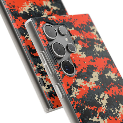 Signal Pixel Camo · Lite Phone Case for Samsung · Orange