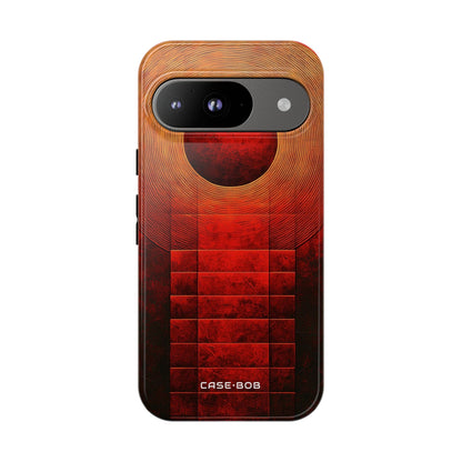 Crimson Orbit Google Pixel 9 Case - Tough