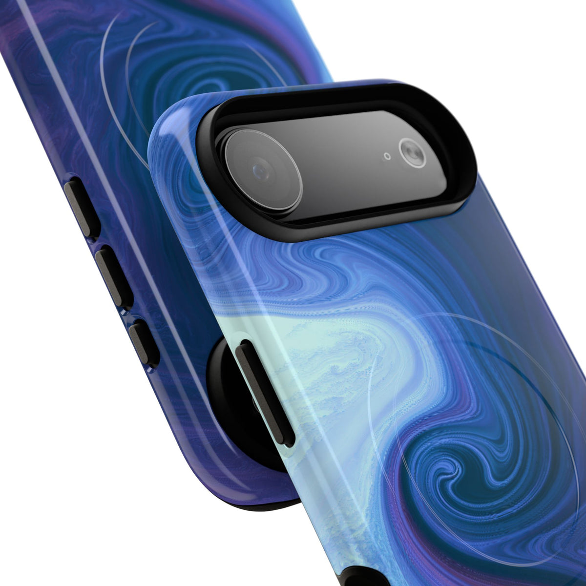 Azure Fluid Swirl · Tough 2.0 Magnetic Phone Case for iPhone · Blue