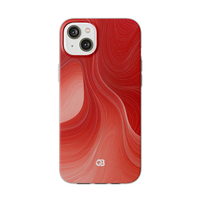Red Lite Phone Case for iPhone - Crimson Silk Strands