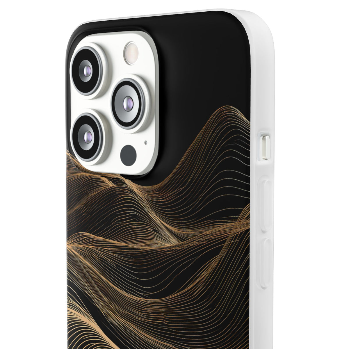 Golden Horizon Contours · Lite Phone Case for iPhone ·  Black
