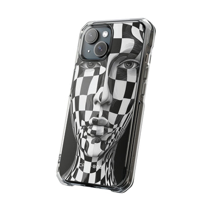 Checkerboard Face iPhone 15 Case - Impact