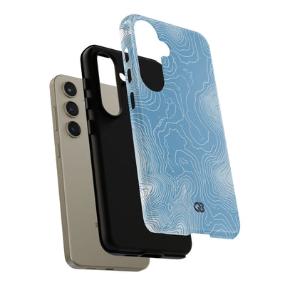 Blue Tough Phone Case for Samsung - Glacial Ridge Topo