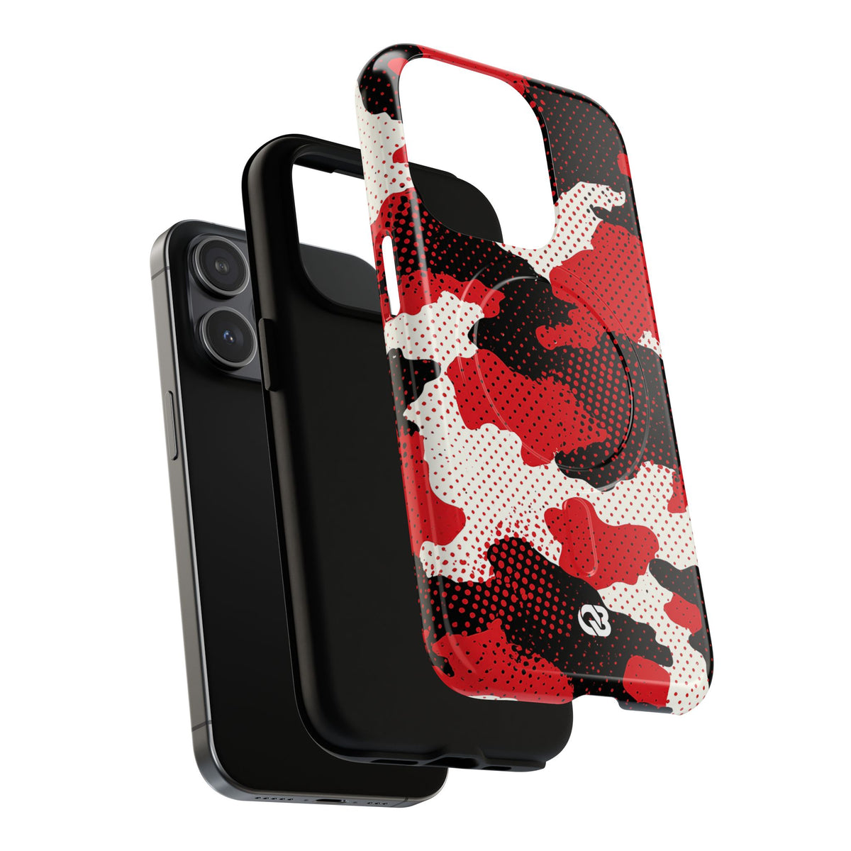 Crimson Halftone Camo · Tough 2.0 Magnetic Phone Case for iPhone · Red
