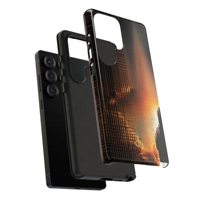 Luminous Grid · Tough Phone Case for Samsung · Black
