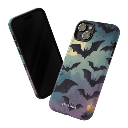 Glowing Bat Swarm iPhone 15 Plus Case - Tough