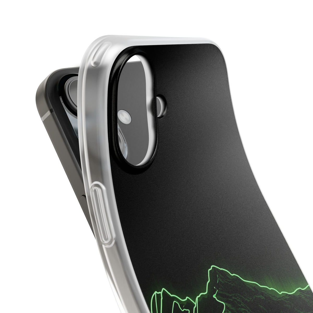 Nordic Mountain Contour · Lite Phone Case for iPhone ·  Black