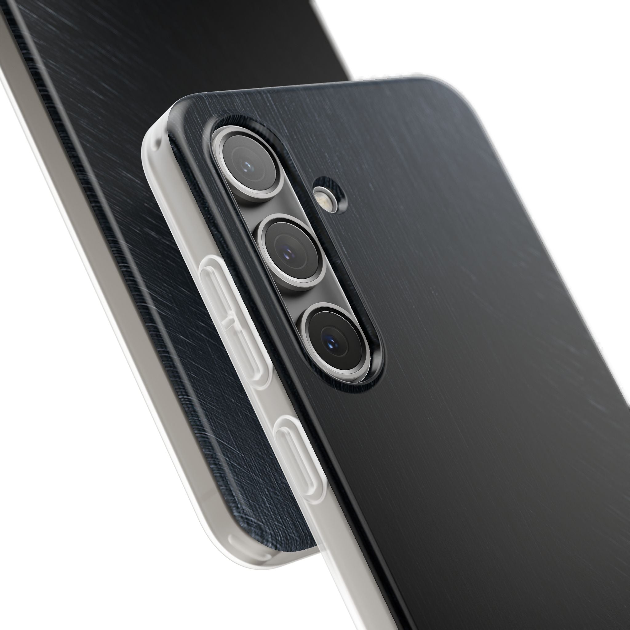Black Lite Phone Case for Samsung - Midnight Brushed Grain