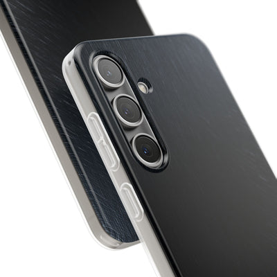 Black Lite Phone Case for Samsung - Midnight Brushed Grain