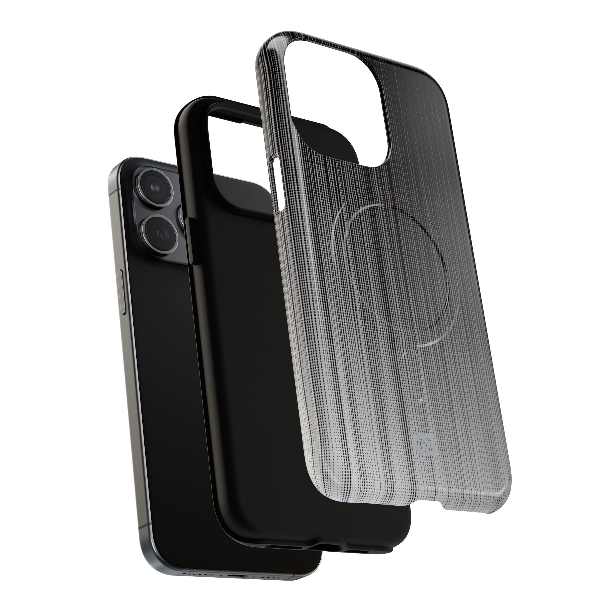 Grey Tough 2.0 Magsafe Phone Case for iPhone - Static Vertical Dither