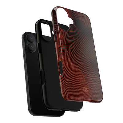 Red Tough Phone Case for iPhone - Terracotta Nerve Map
