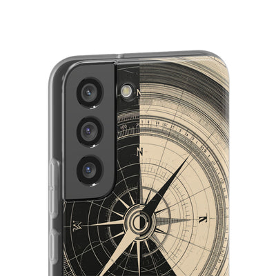 Beige Lite Phone Case for Samsung - Obsidian Nautical Blueprint