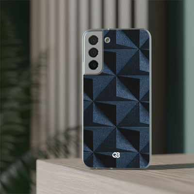 Blue Lite Phone Case for Samsung - Indigo Basalt Facets