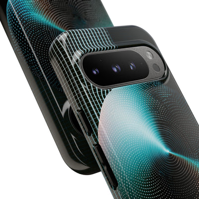 Blue Tough Phone Case for Google Pixel - Cyan Vector Sphere