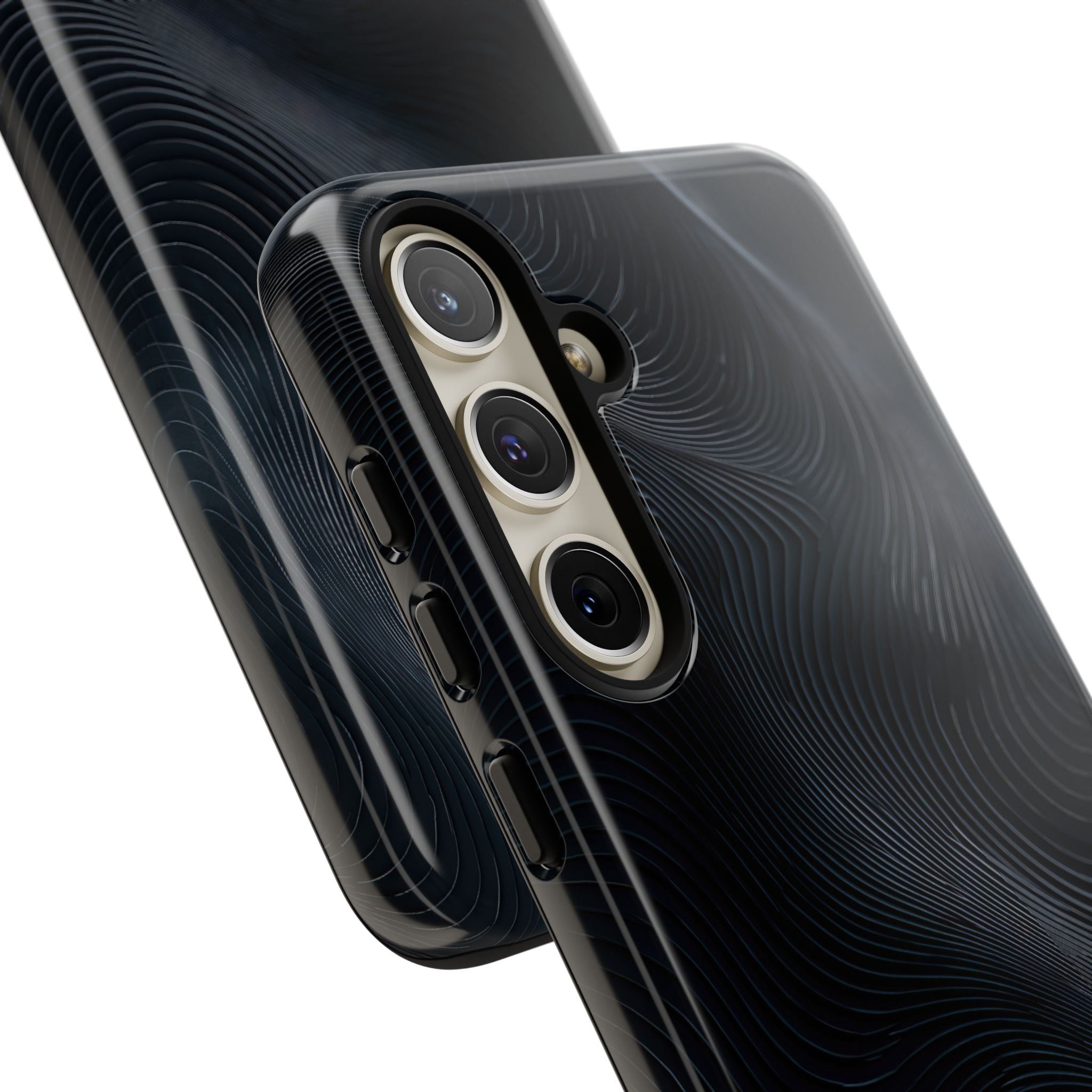 Black Tough Phone Case for Samsung - Obsidian Ridge Flux