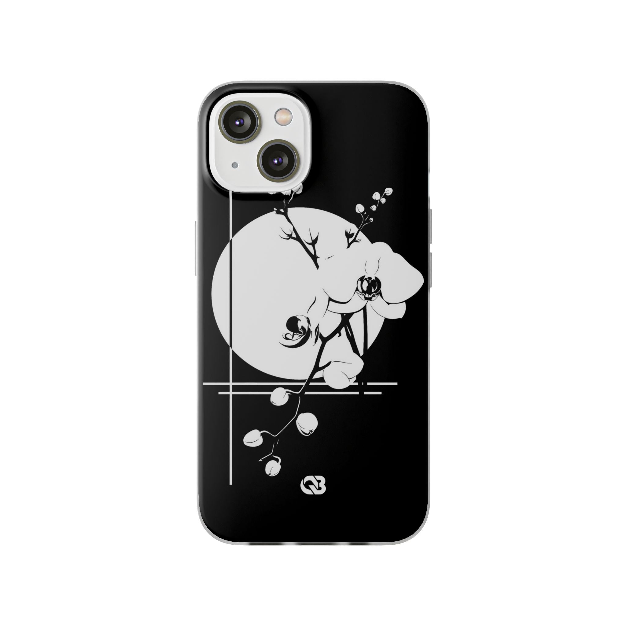 Black Lite Phone Case for iPhone - Lunar Orchid Grid