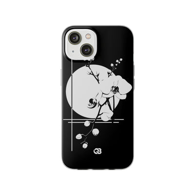 Black Lite Phone Case for iPhone - Lunar Orchid Grid