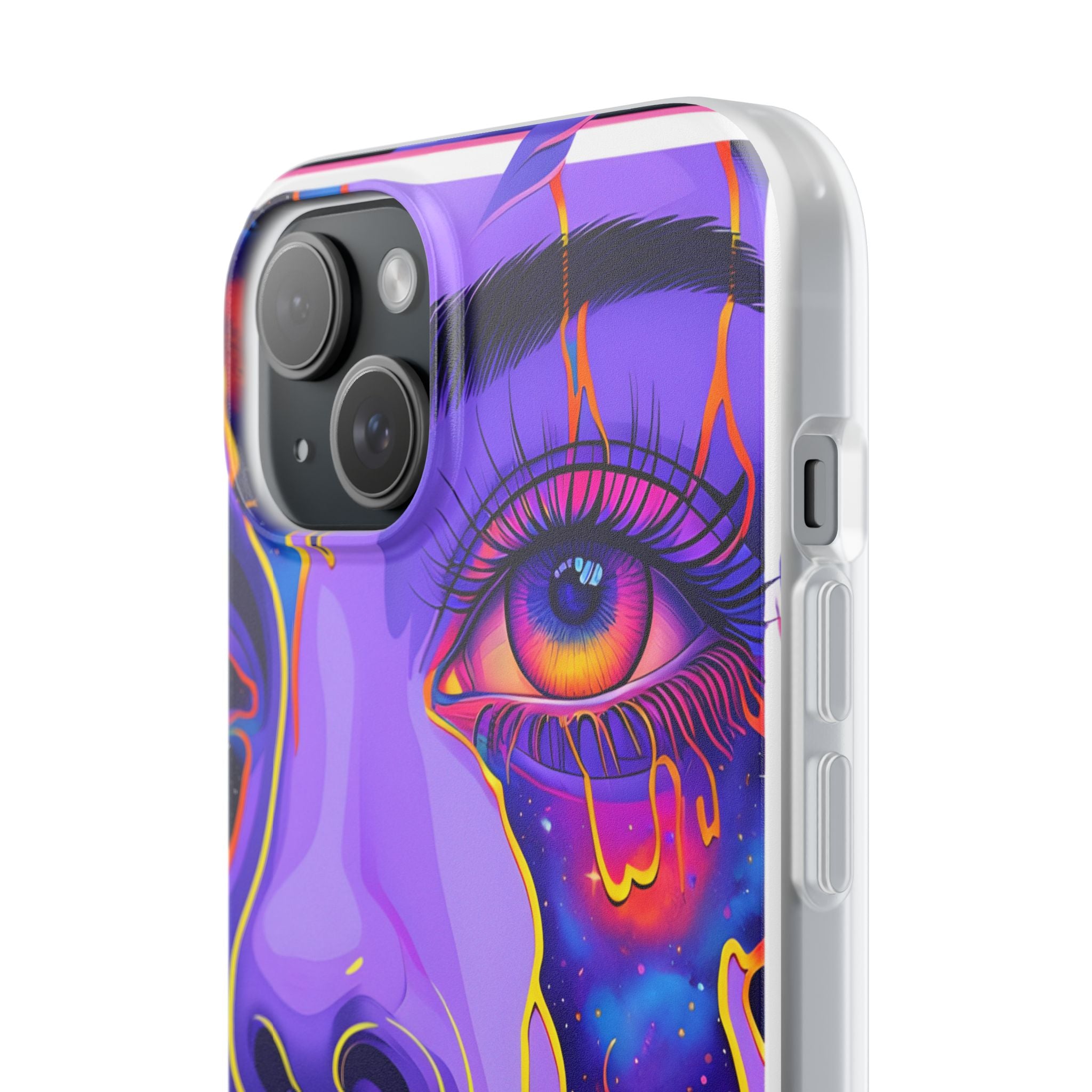 Violet Cosmic Gaze · Soft Custodia per iPhone
