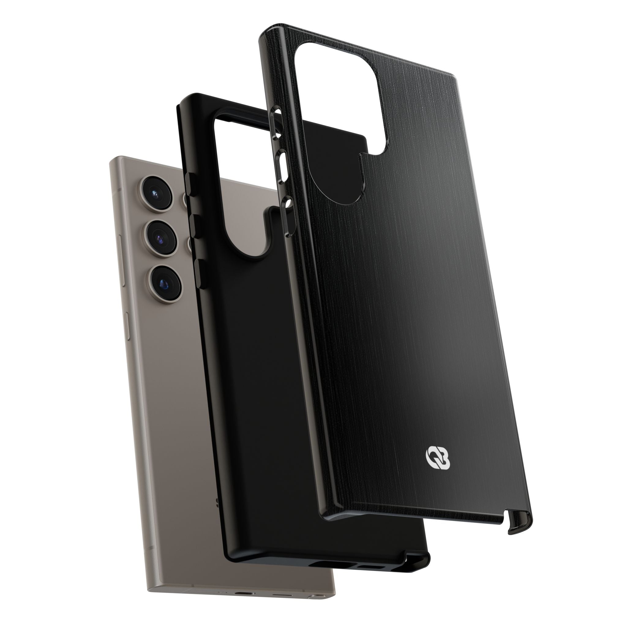 Black Tough Phone Case for Samsung - Brushed Obsidian Slate