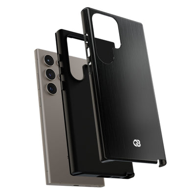 Black Tough Phone Case for Samsung - Brushed Obsidian Slate
