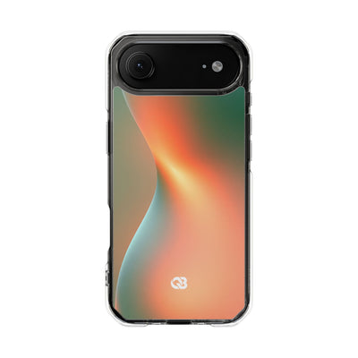 Radiant Contour · Clear Impact Magnetic Phone Case for iPhone · Orange