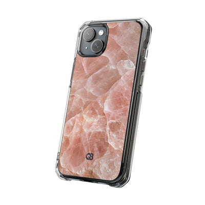 Rose Quartz Facet · Clear Impact Magnetic Phone Case for iPhone · Pink