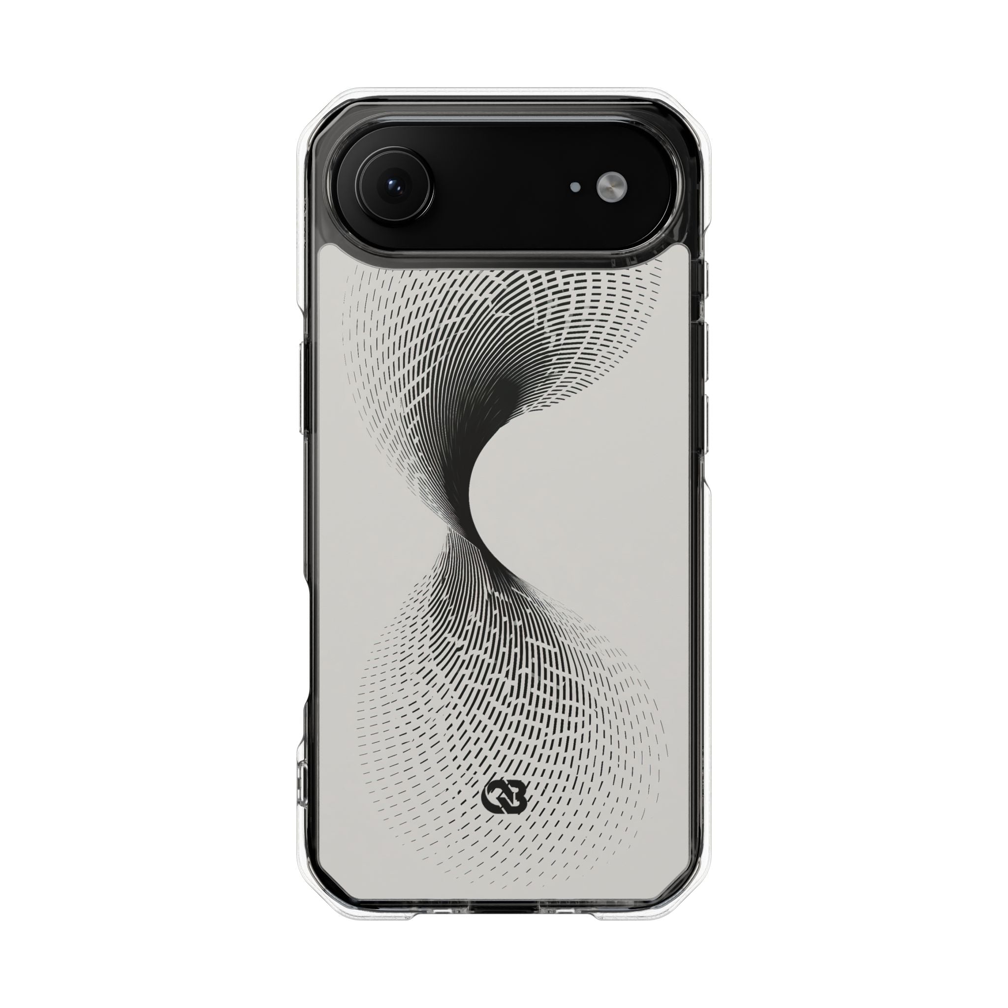 White Impact MagSafe Phone Case for iPhone - Linear Torsion Grid