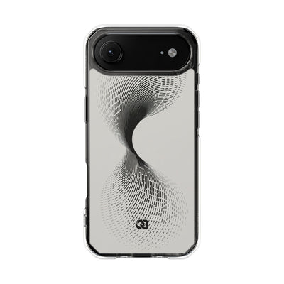 White Impact MagSafe Phone Case for iPhone - Linear Torsion Grid