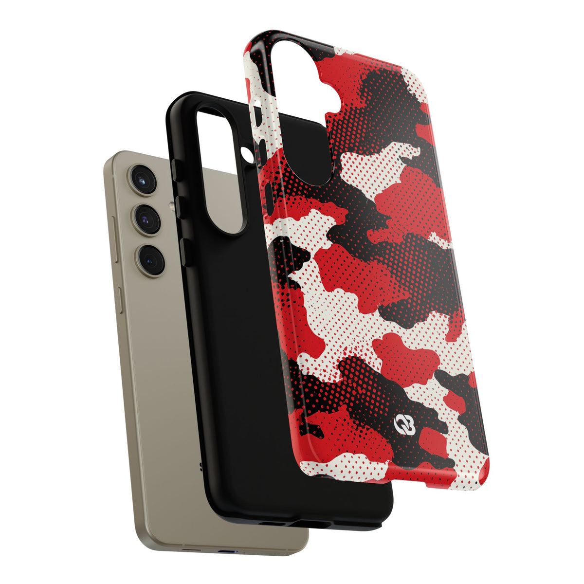 Crimson Halftone Camo · Tough Phone Case for Samsung · Red