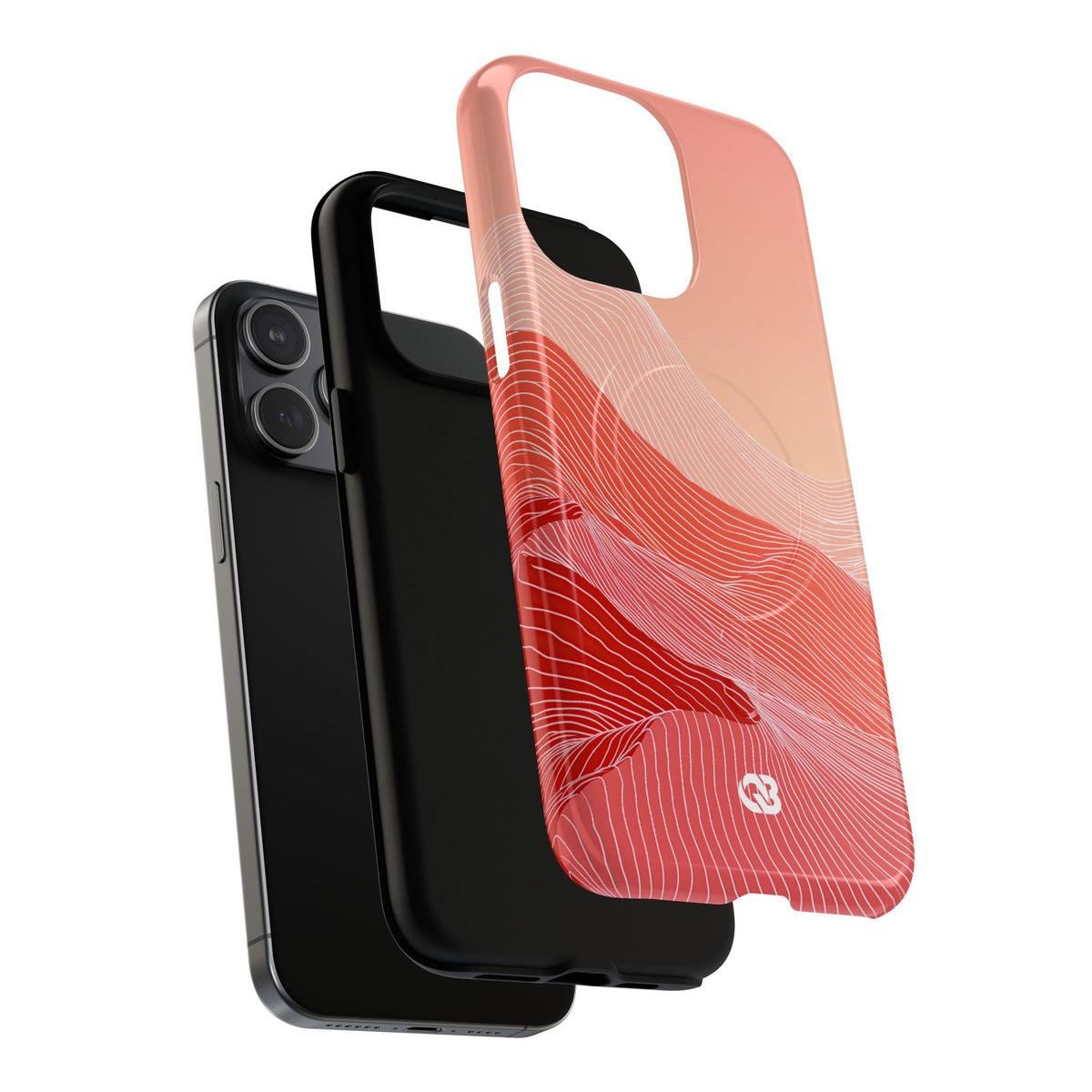 Coral Ridge Contours · Tough 2.0 Magnetic Phone Case for iPhone · Red