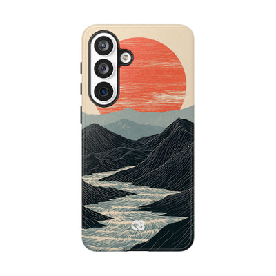 Crimson Ridge Horizon · Tough Phone Case for Samsung · Black