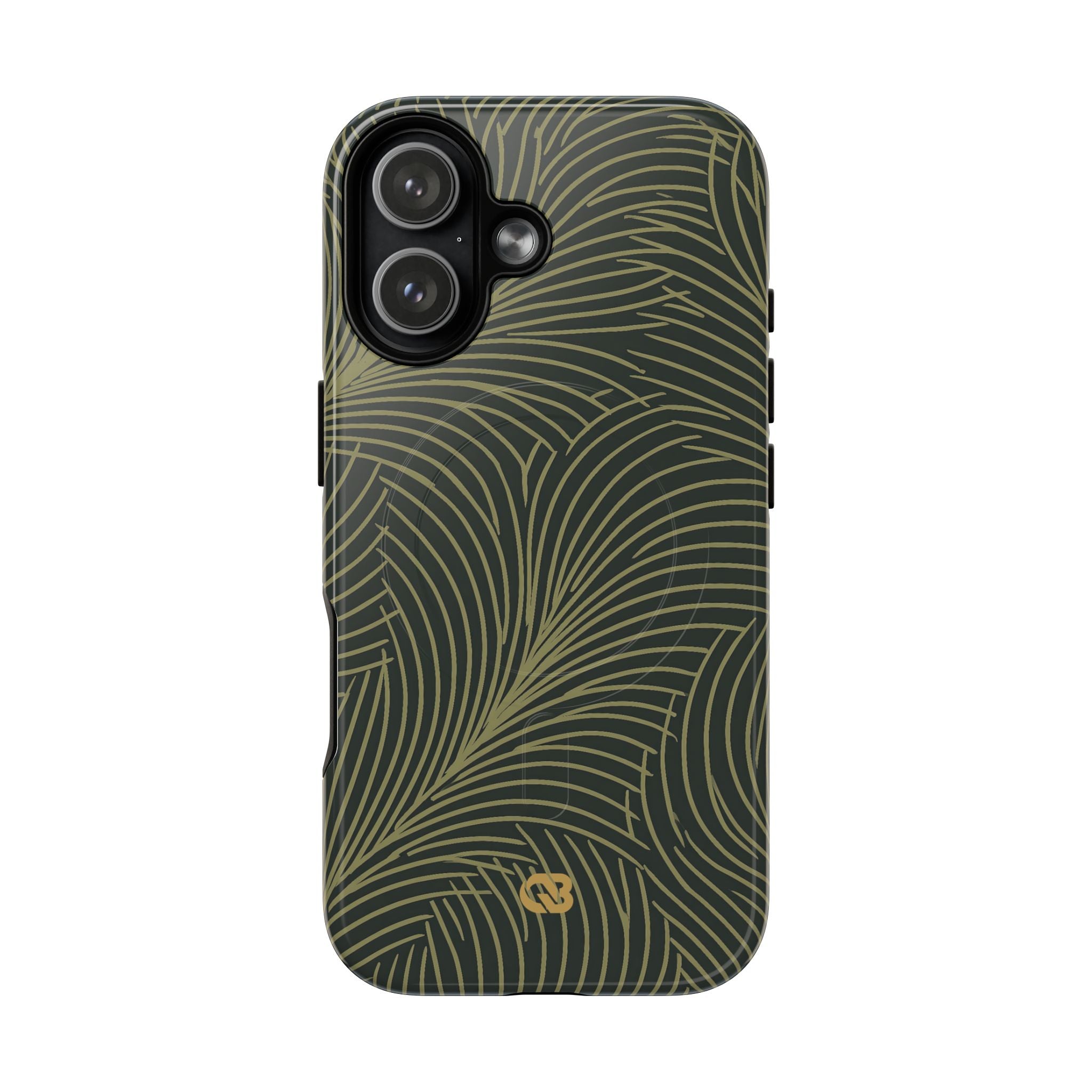 Green Tough 2.0 Magsafe Phone Case for iPhone - Dark Olive Plume
