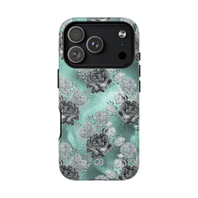 Frost Mint Floral · Tough+ Magsafe
