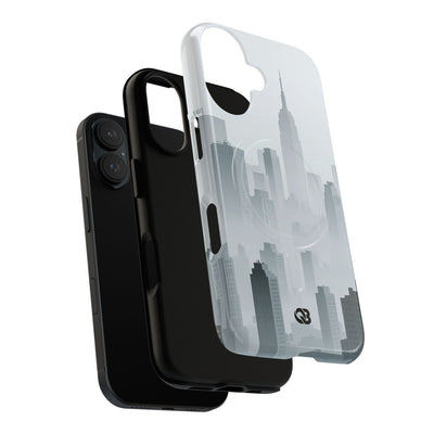 Grey Tough 2.0 Magsafe Phone Case for iPhone - Steel Mist Skyline