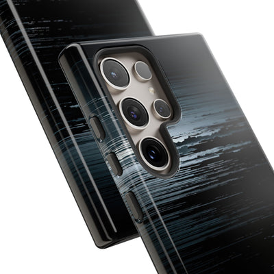 Black Tough Phone Case for Samsung - Frozen Signal Glitch