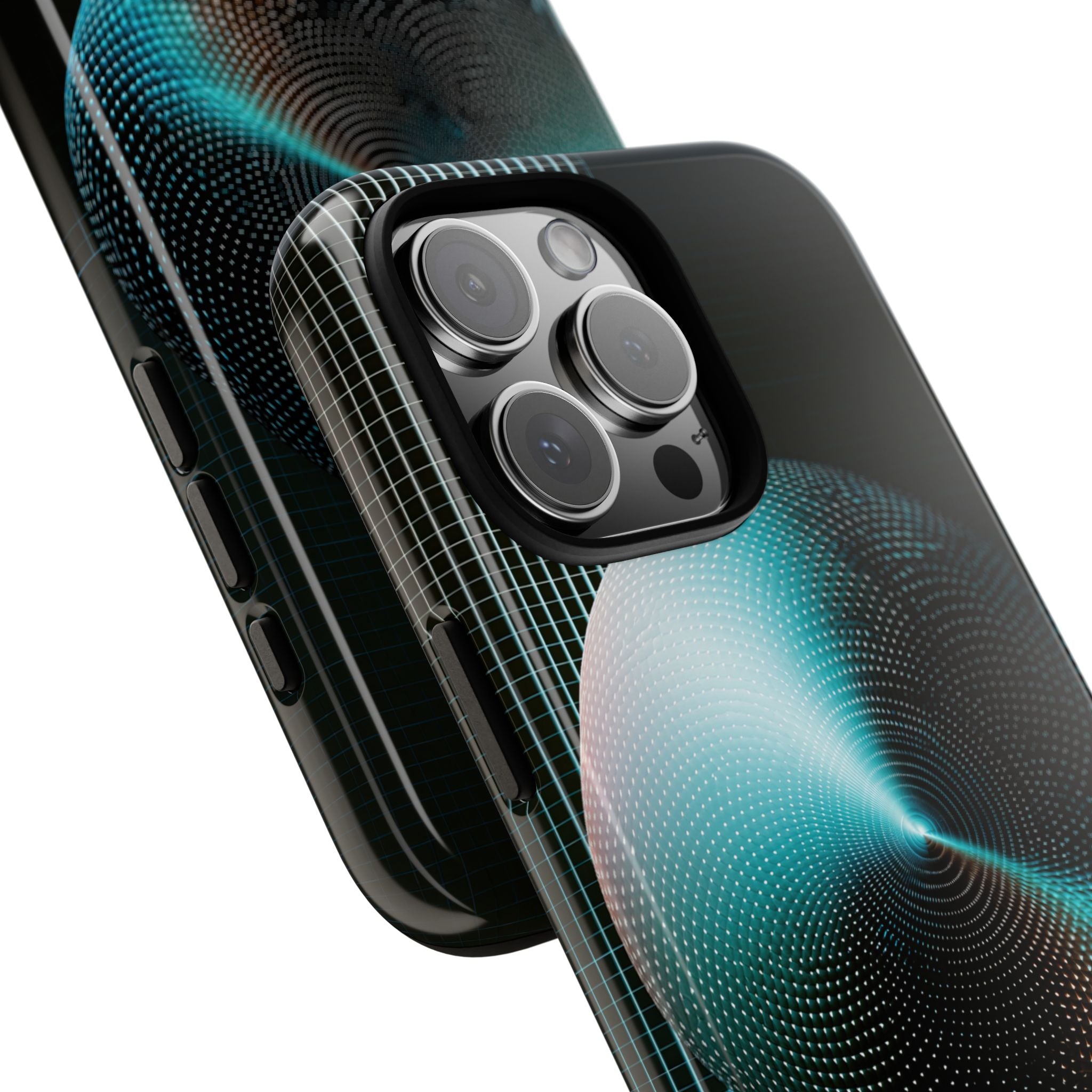 Blue Tough Phone Case for iPhone - Cyan Vector Sphere