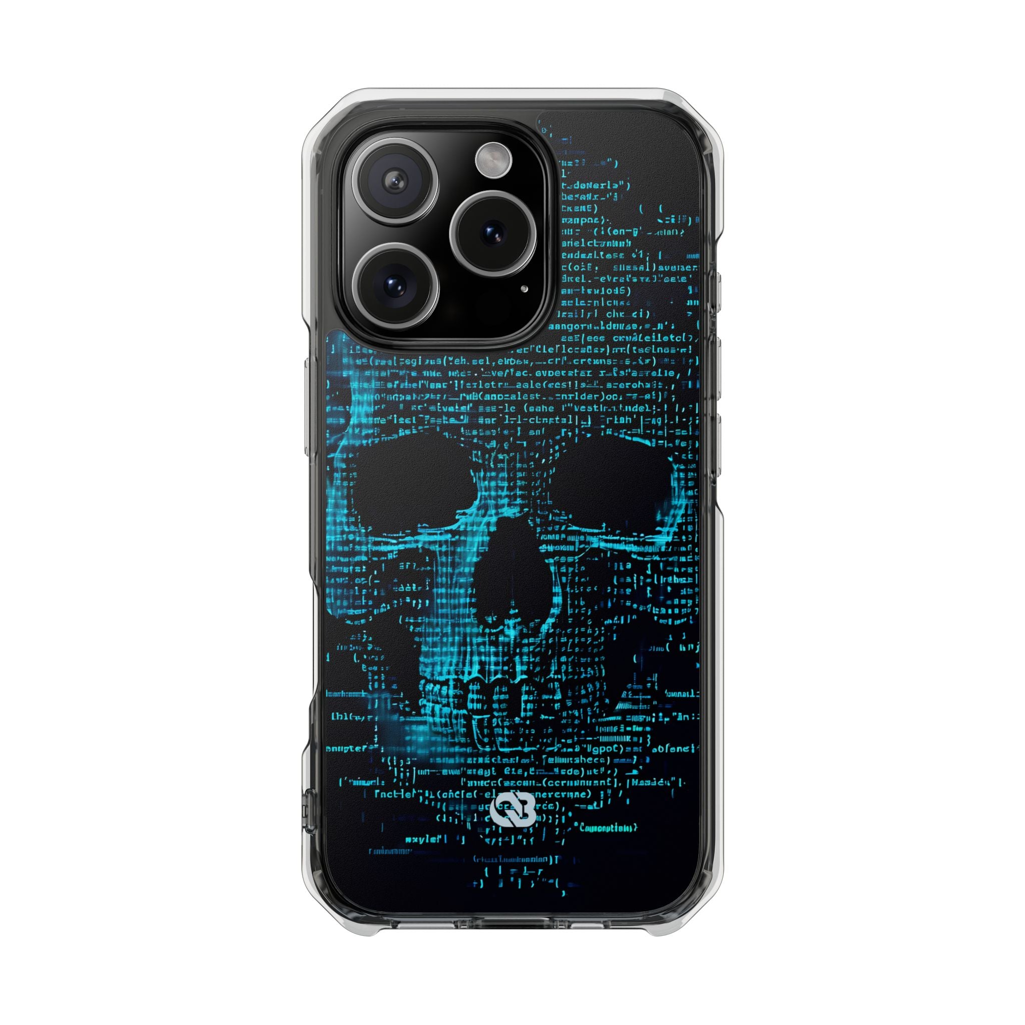 Cyan Glitch Skull · Impact Custodia per iPhone · Magsafe