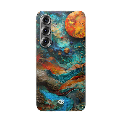 Copper Horizon Drift · Soft Phone Case for Samsung