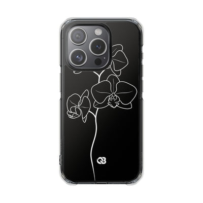 Black Impact MagSafe Phone Case for iPhone - Noir Alabaster Orchid