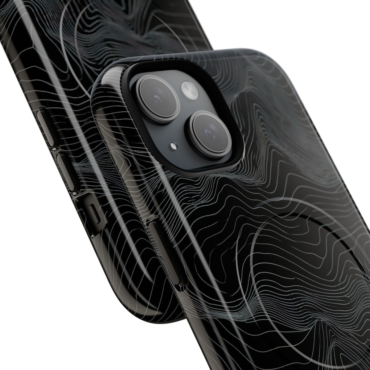 Obsidian Contour Elevation · Tough 2.0 Magnetic Phone Case for iPhone · Black