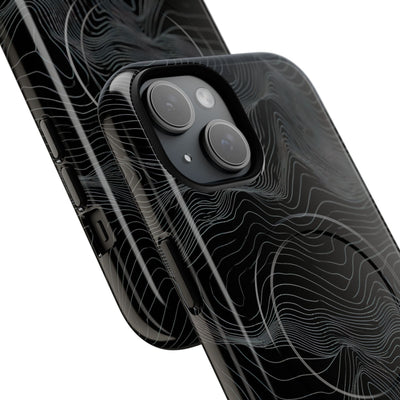 Obsidian Contour Elevation · Tough 2.0 Magnetic Phone Case for iPhone · Black