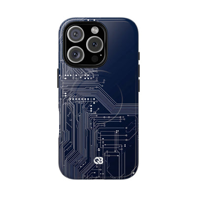 Blue Tough 2.0 Magsafe Phone Case for iPhone - Cobalt Data Stream