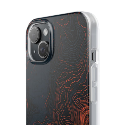 Black Lite Phone Case for iPhone - Volcanic Basalt Map