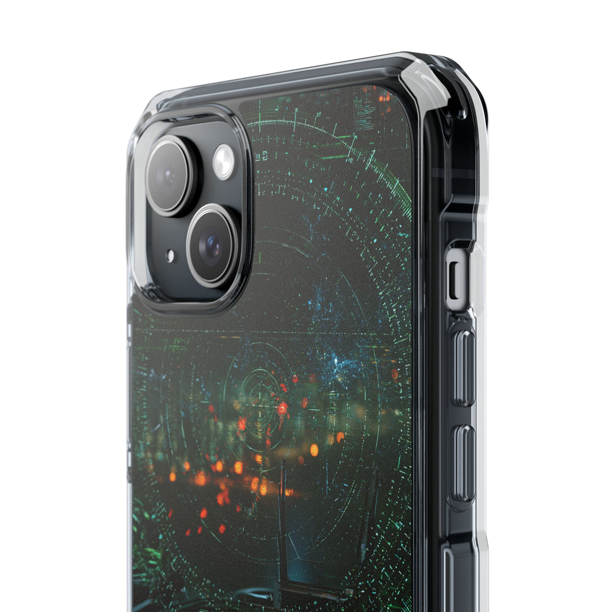 Tactical Avionics HUD · Clear Impact Magnetic Phone Case for iPhone · Green